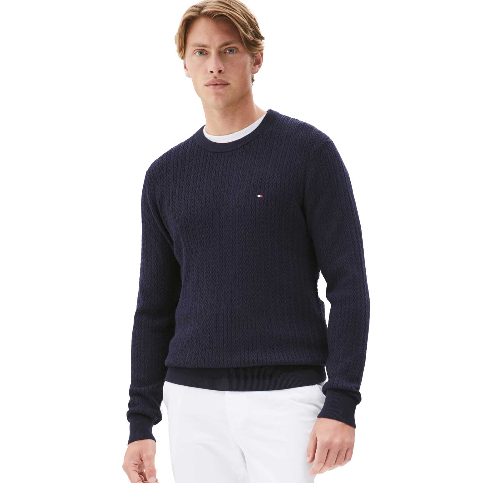 Tommy Hilfiger Herringbone Structure C Nk